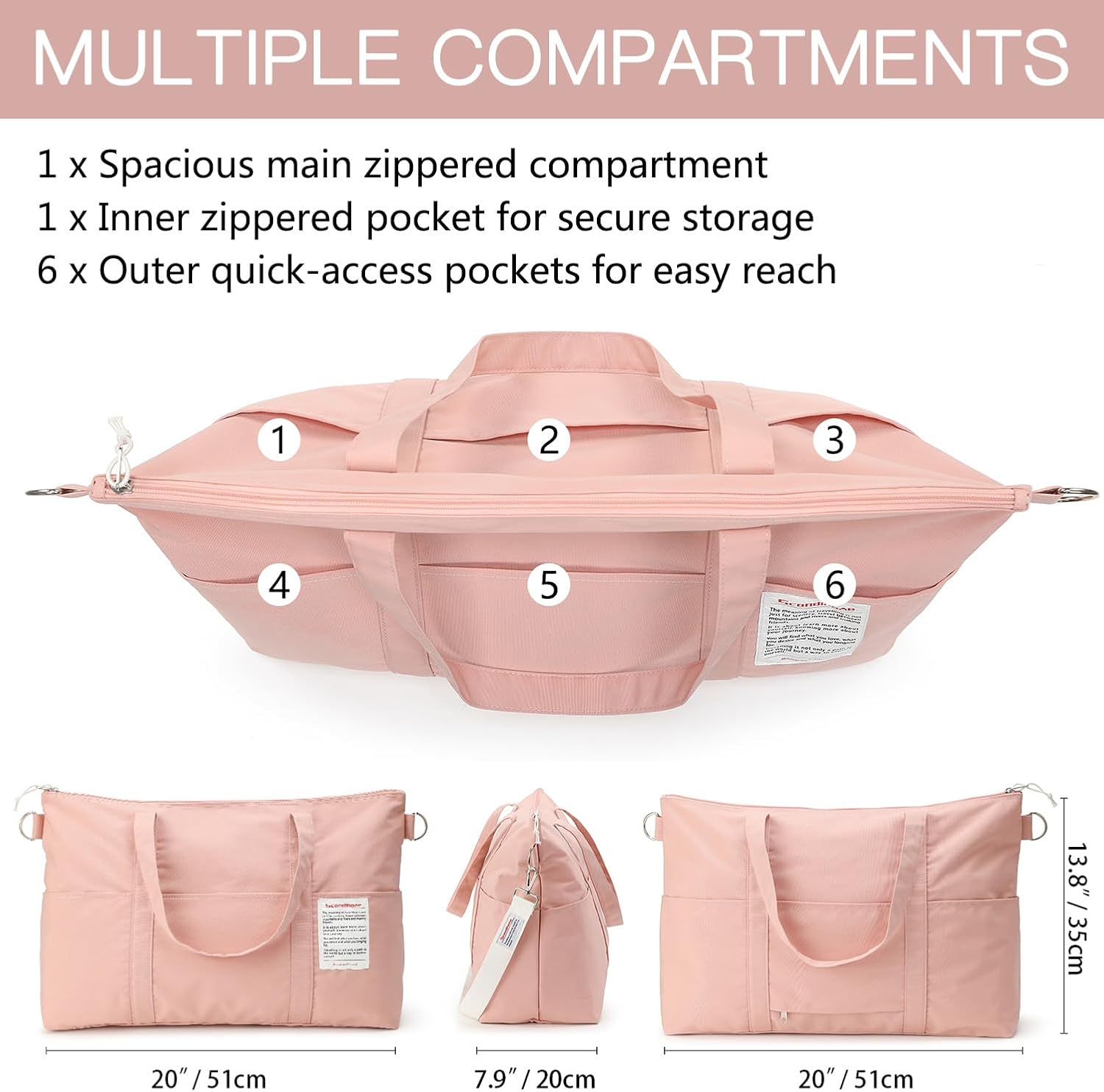 VanFn Duffle Bags, Women Sports Gym Bag, Travel Totes Duffel Bag, Outdoor Weekend Bag, Crossbody Bag, Lightweight Luggage Duffle Backpack, Shoulder Handbag For Men, Scandihome Series - Image 4