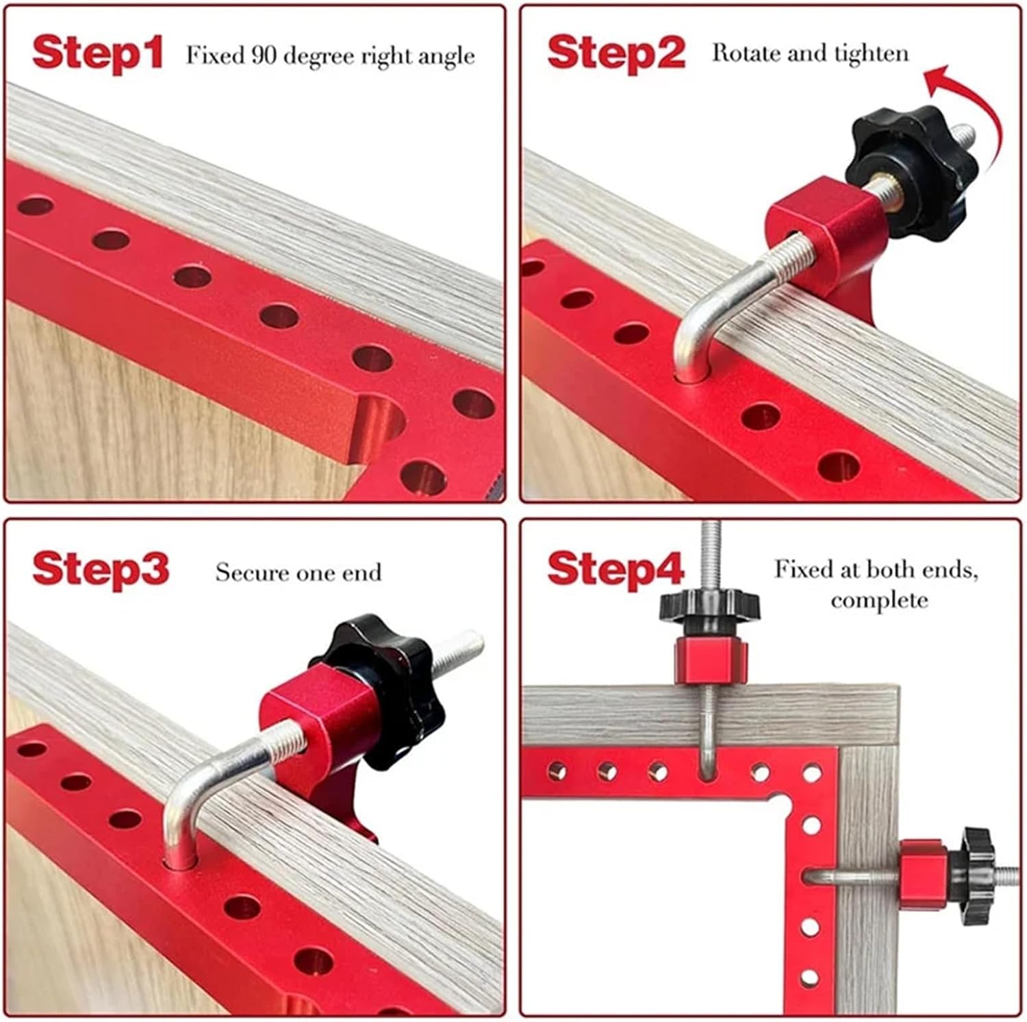 90 Degree 140mm Aluminum Alloy Metal Corner Clamps For Woodworking Positioning Fixed Right Angle Clamp