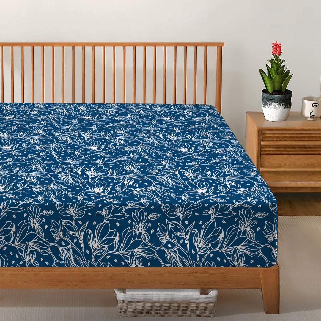 EverSoft Bedding Pack of 2 Super King Fitted Sheets Premium Extra Deep 35cm Pocket Bed Linen Floral Printed Mattress Cover Twin Pack โ image 1