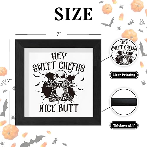 Miniatura 2 de Divertidas decoraciones de Halloween, letrero de madera de Nightmare Before Halloween para decoración de baño, decoración de pared de mesa de casa