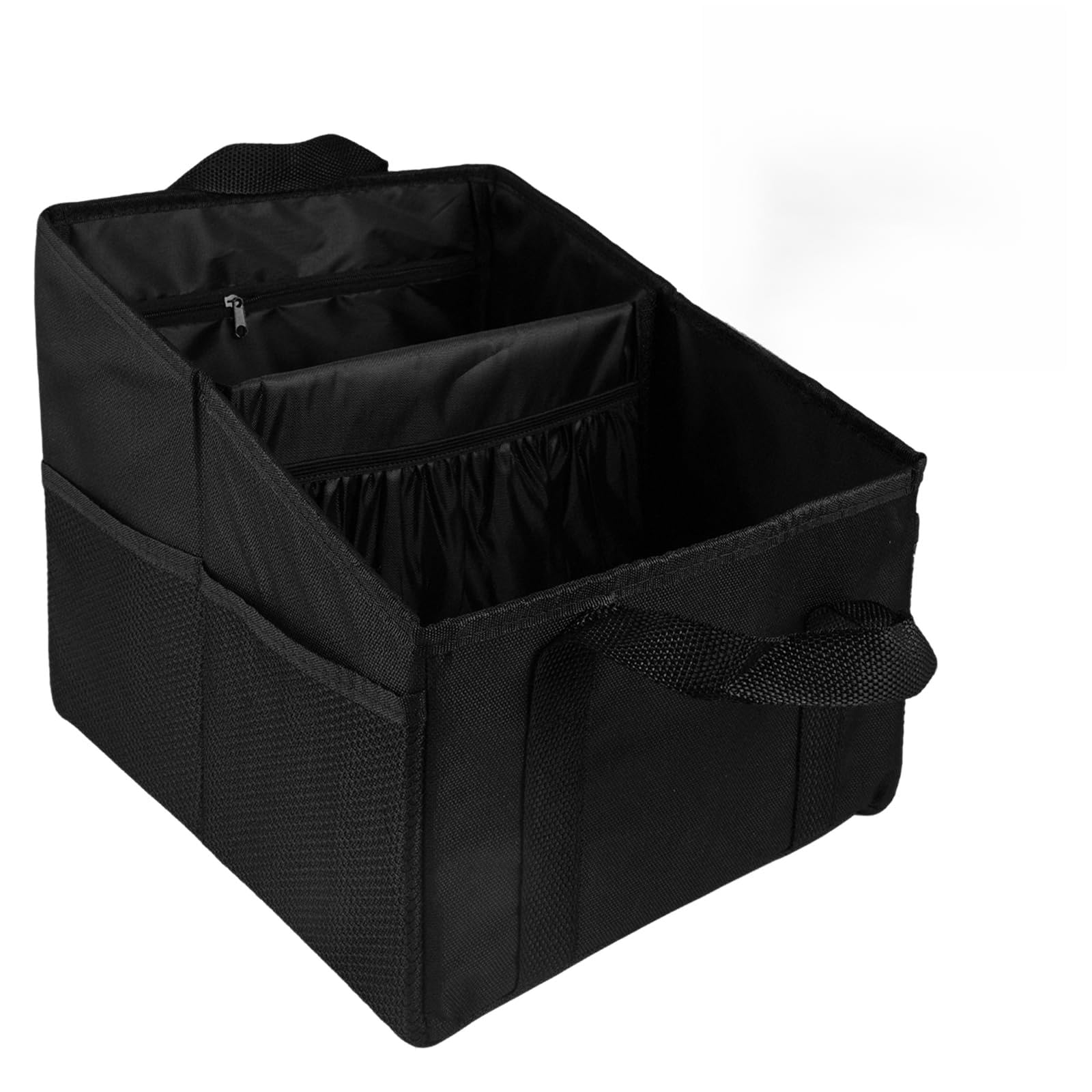 Autositz Organizer Zusammenklappbar Aufbewahrungsbox für Beifahrersitz, Rücksitz Organizer mit Teilung Griffen und Mehreren Netztaschen, Autoorganizer Kinder Rückbank für Spielzeug, Bücher, Snacks