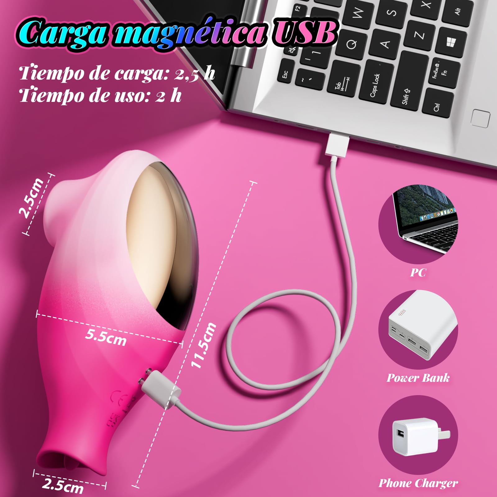 Vibrador para Mujeres Juguetes Eróticos, 2-EN-1 Succionador Clítoris Vibrador con 10 Modos de Succión & Lamido, Control por APP, Estimulador de Clítoris y Pezones, Juguete Sexual Rosa para Mujeres