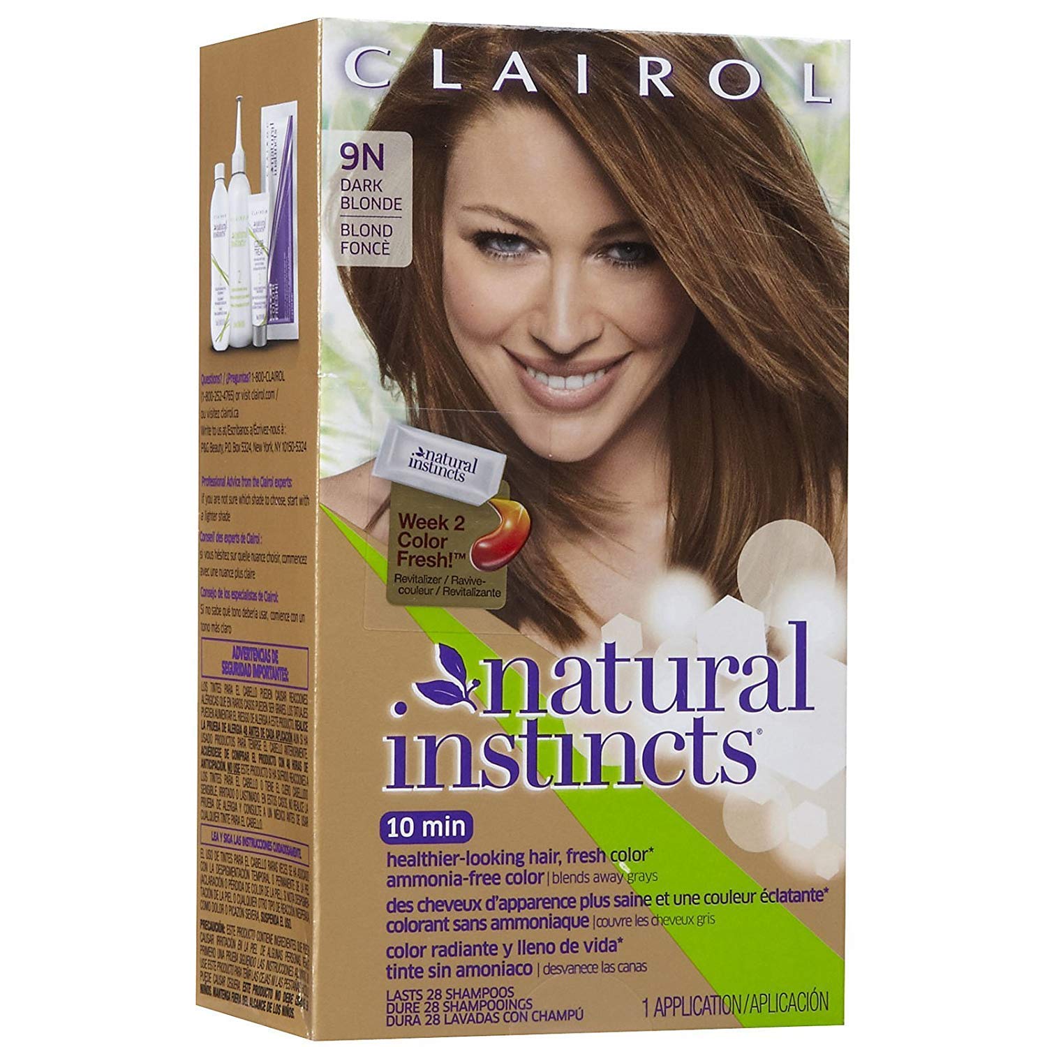 Nat 9n Coastal Dune Size Kit Clairol Natural Instincts Dark Neutral Blonde Color Treatment #9n