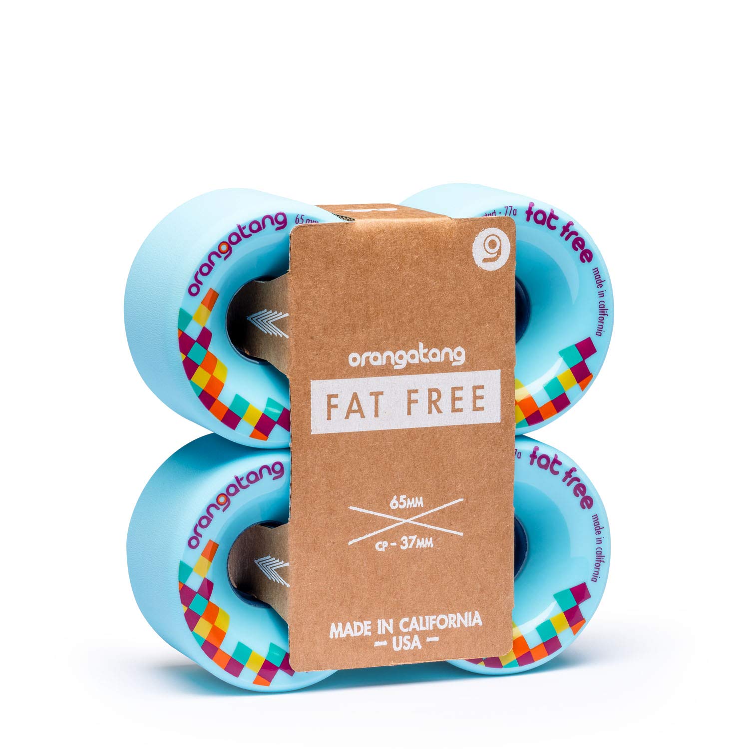 スケートボード Orangatang Fat Free 77a Orangatang Fat Free 65 mm 77a Freeride Longboard Skateboard Wheels