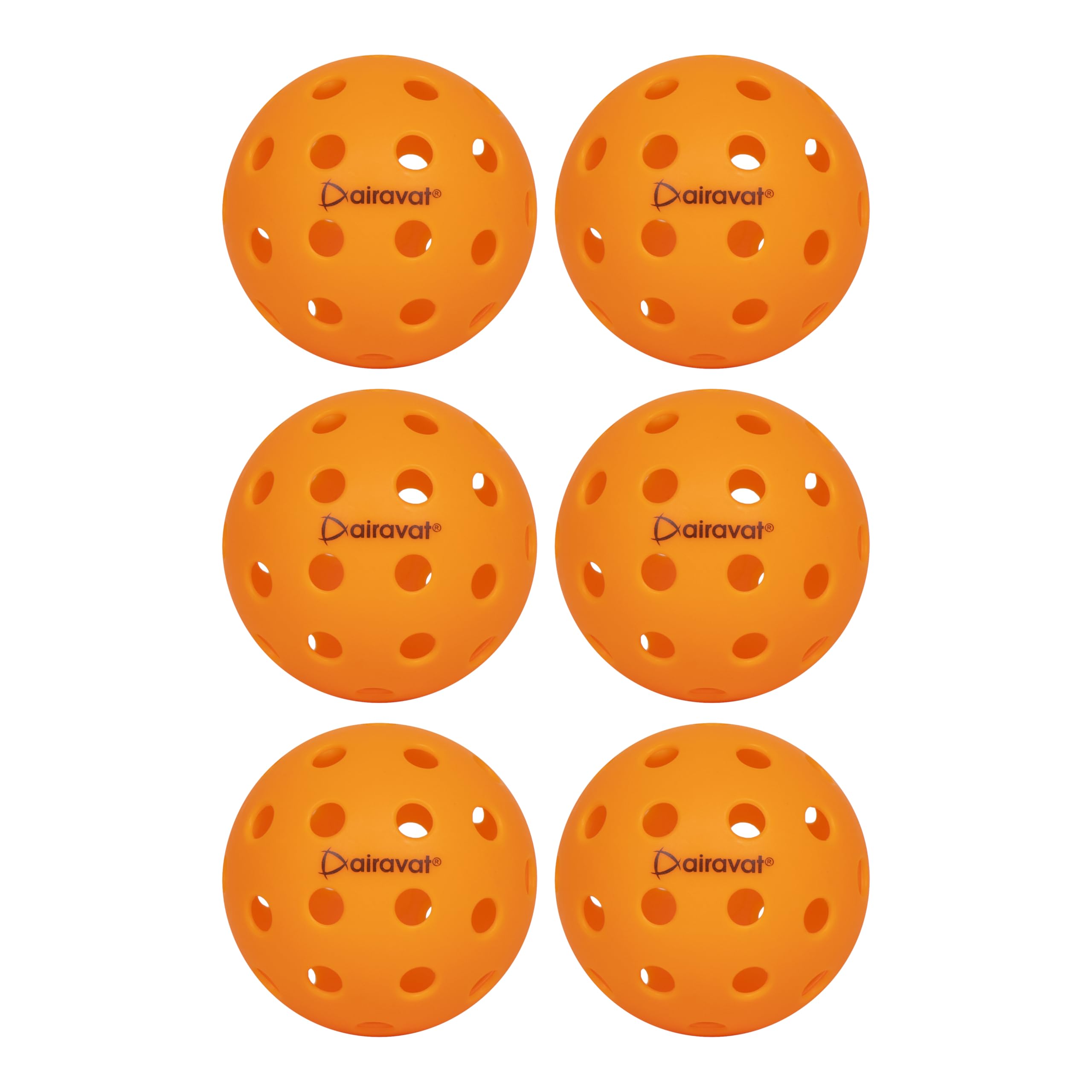 AIRAVAT Premium Outdoor Pickleball Balls, 40 Hole Pickleball for Tournament and Competition Play, Perfectly Balanced, High Bounce True Flight, Durable (Orange- Pack of 6) (B0DBJSXPQ3) Amazon Price History, Amazon Price Tracker