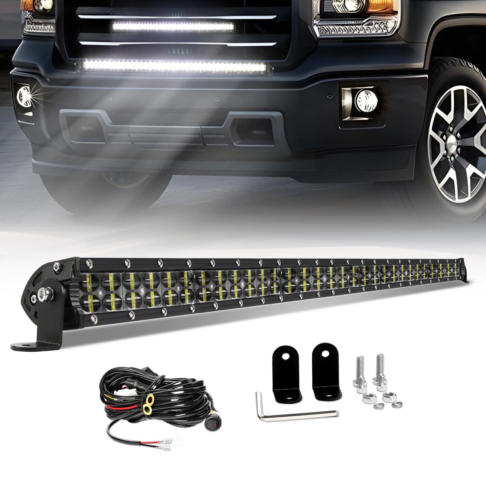 Snapklik.com : 32Inch LED Light Bar 180W 36000LM Dual Row Light Bar ...