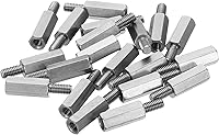 Vista 20 de PATIKIL M2x9mm+0.157 in Macho-Hembra Hex Standoff, paquete de 20 tornillos de acero inoxidable para placas base, cajas de computadora, placas