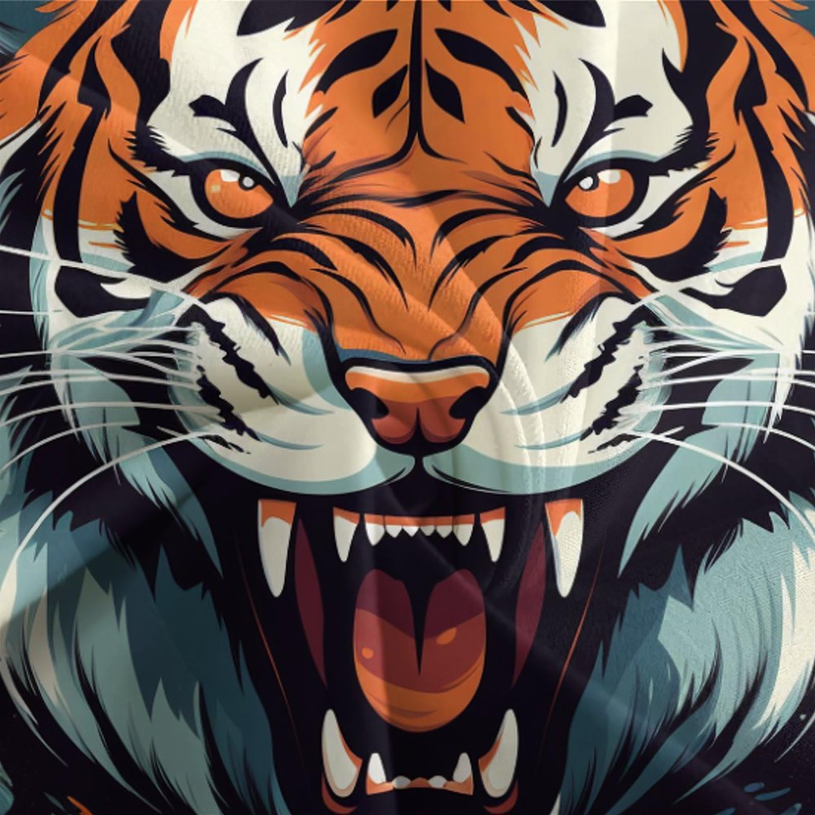 Stampato in 3D tigre Copertina Stampata Microfibra Disegnata Biancheria Da Letto Ipoallergenico Set 3 Pezzi,Double（200x200cm）, Per Ragazzi Adulti