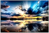 Startonight Multicolor Sky Light Acrylic Glow-in-Dark Wall Art 24x36 - Dual View Modern Home Decor Ready to Hang