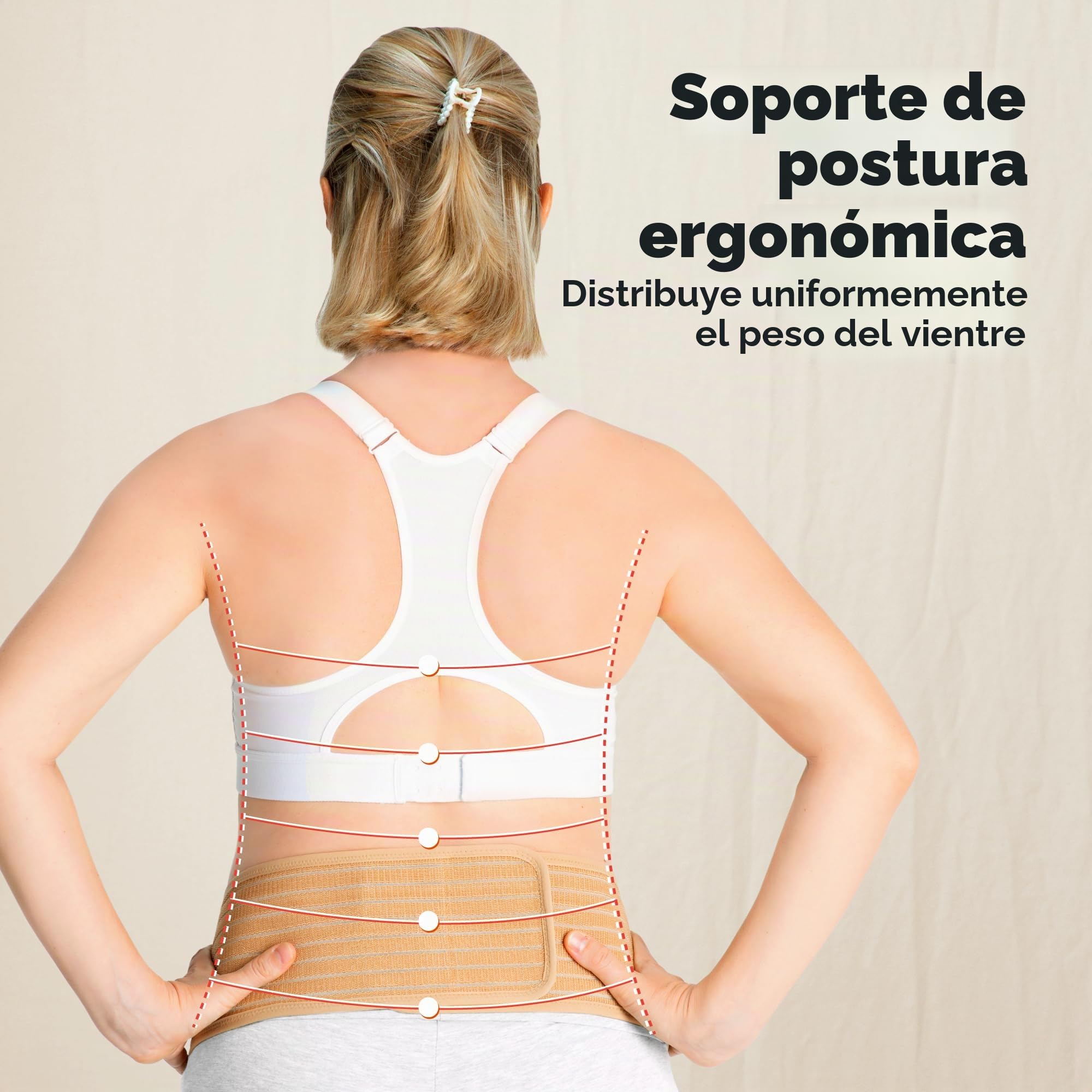 KeaBabies Banda De Maternidad Para El Embarazo - Cinturón De Soporte Para Embarazo Suave & Transpirable - Bandas De Soporte Pélvico (Classic Ivory, M/L)