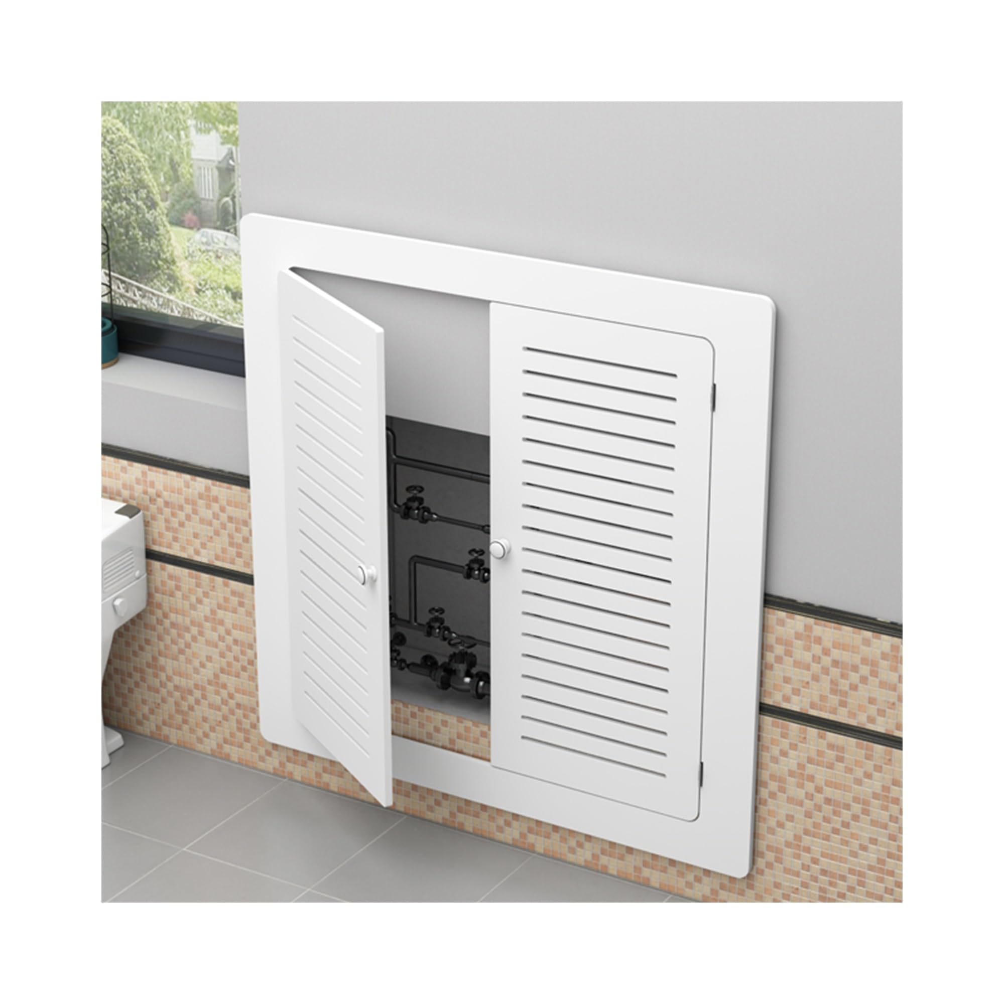 Cache-radiateur moderne étagère en bois pour une entrée chaleureuse et ordonnée