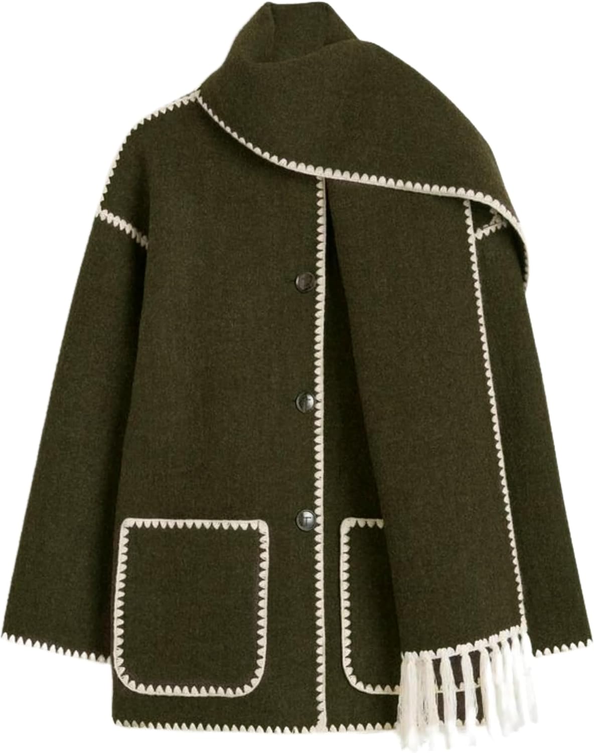 Bengbobar Womens Pea Coat Long Faux Wool Trench Coat Fall