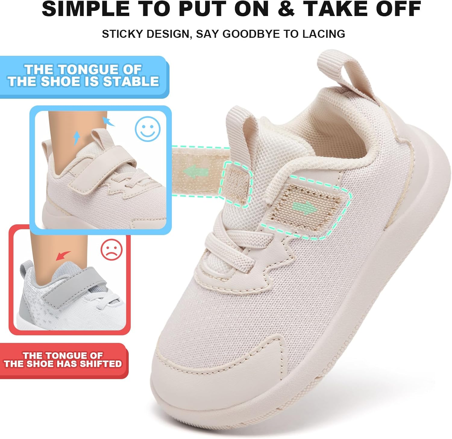 MORENDL Wide Toddler Shoes Baby Walking Shoes Boys & Girls Barefoot Sneakers Zero Drop Comfort Tennis Running Outdoor Activities - Image 6