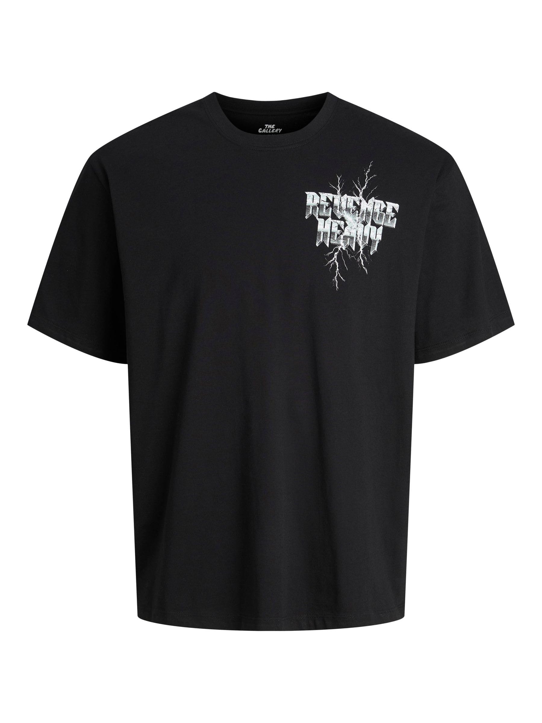 JACK & JONES Joreaglerock Gallery Tee SS Crew Neck Tg, Black, XS