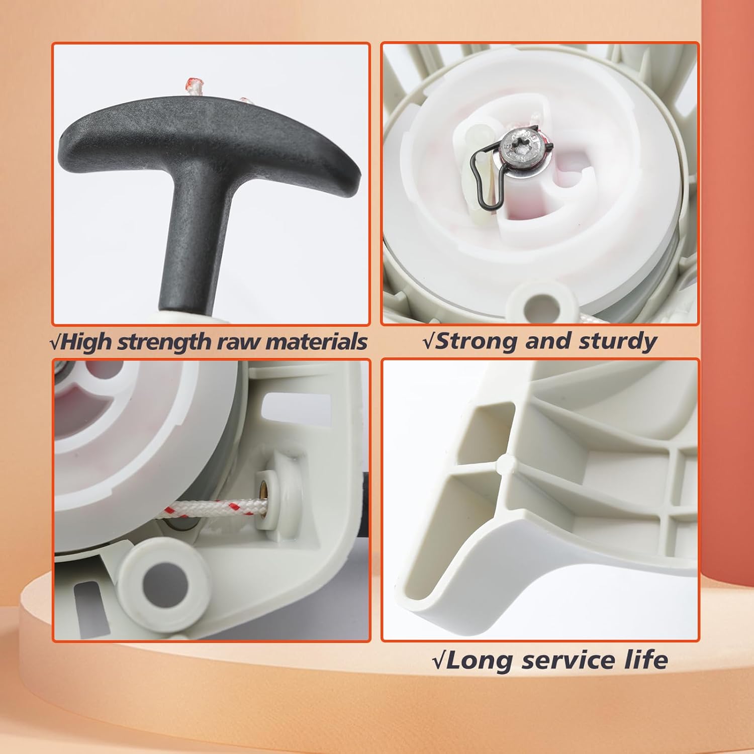 4180 190 4002 Rewind Pull Starter Assembly Replacement for Stihl String Trimmer Model Fs90 FS91 FS110 FS111 FS130 FS131 KM91R KM111R KM131R Replace 4180-190-4002 41801904002