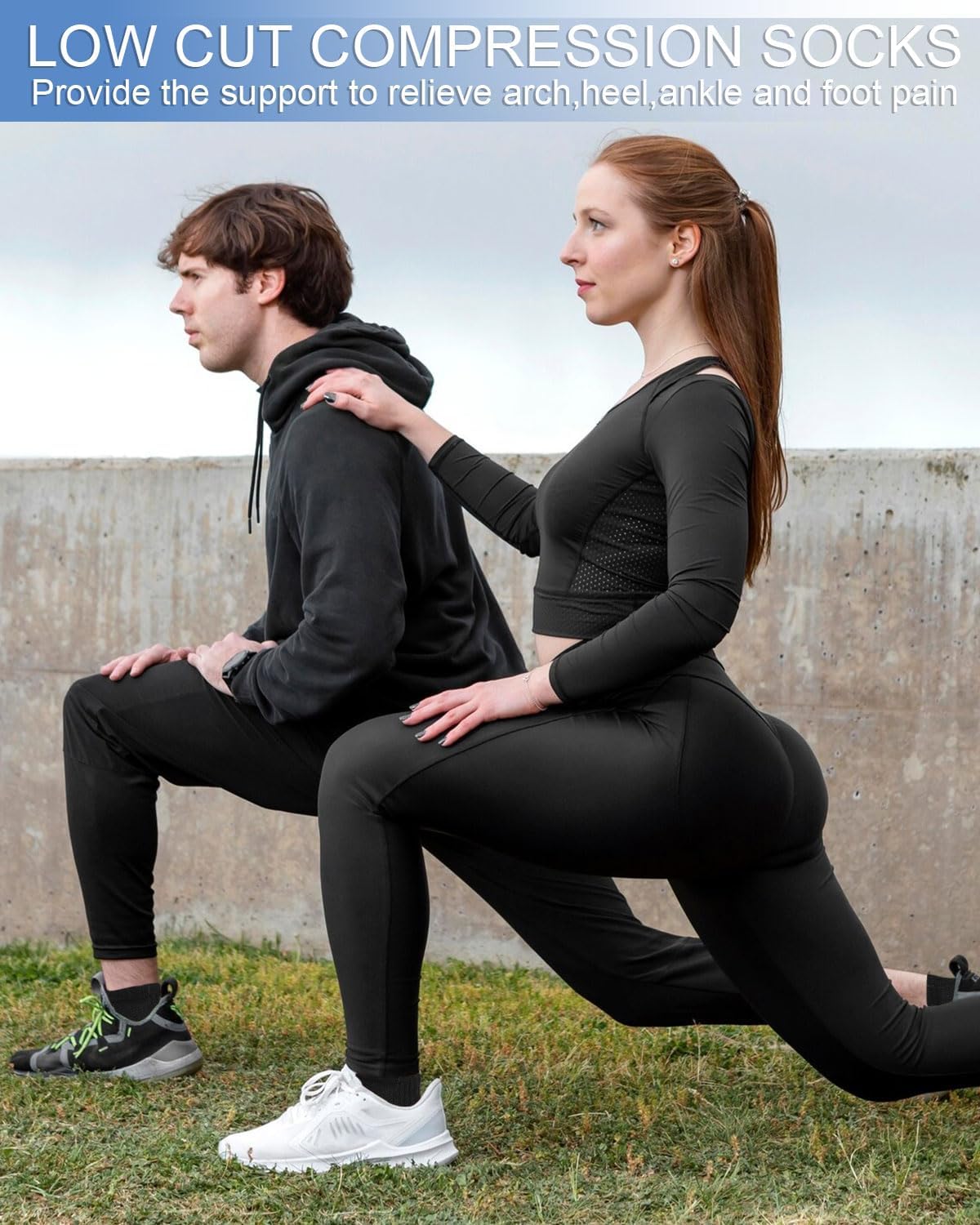 Copper Ankle Compression Socks for Women & Men 6Pairs- Plantar Fasciitis Arch Support Running Socks for Athletic - Image 3