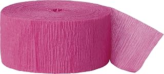 Hot Pink Crepe Paper Streamer (2 Meters) 1 Piece - Premium Quality Party Decoration for Celebrations and Events