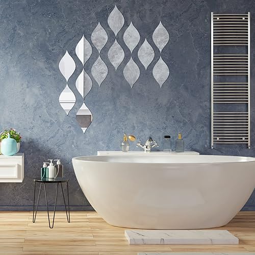 Miniatura 5 de Paquete de 15 calcomanías de pared de acrílico extraíbles para espejo lágrima calcomanías de pared de acrílico 3D calcomanías de pared para sala de