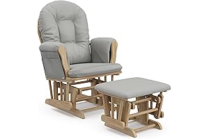 Storkcraft Premium Wooden Glider and Ottoman