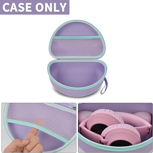 Vista 2 de Funda para auriculares Riwbox CT-7 rosa/para Jack CT-7S Cat Green 0.138 in/para iClever IC-HS01/Picun/para FosPower Bluetooth inalámbrico sobre