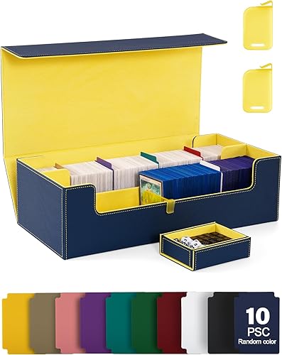 Miniatura 49 de Caja de almacenamiento de cartas ZLCA para cartas de intercambio, caja de cubierta de baraja MTG Commander con capacidad para más de 120 cartas