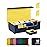 ZLCA Deck Storage Box with Dice Case, Large Card Deck Case for TCG Magic Sports Game CardsBlue&Yellow