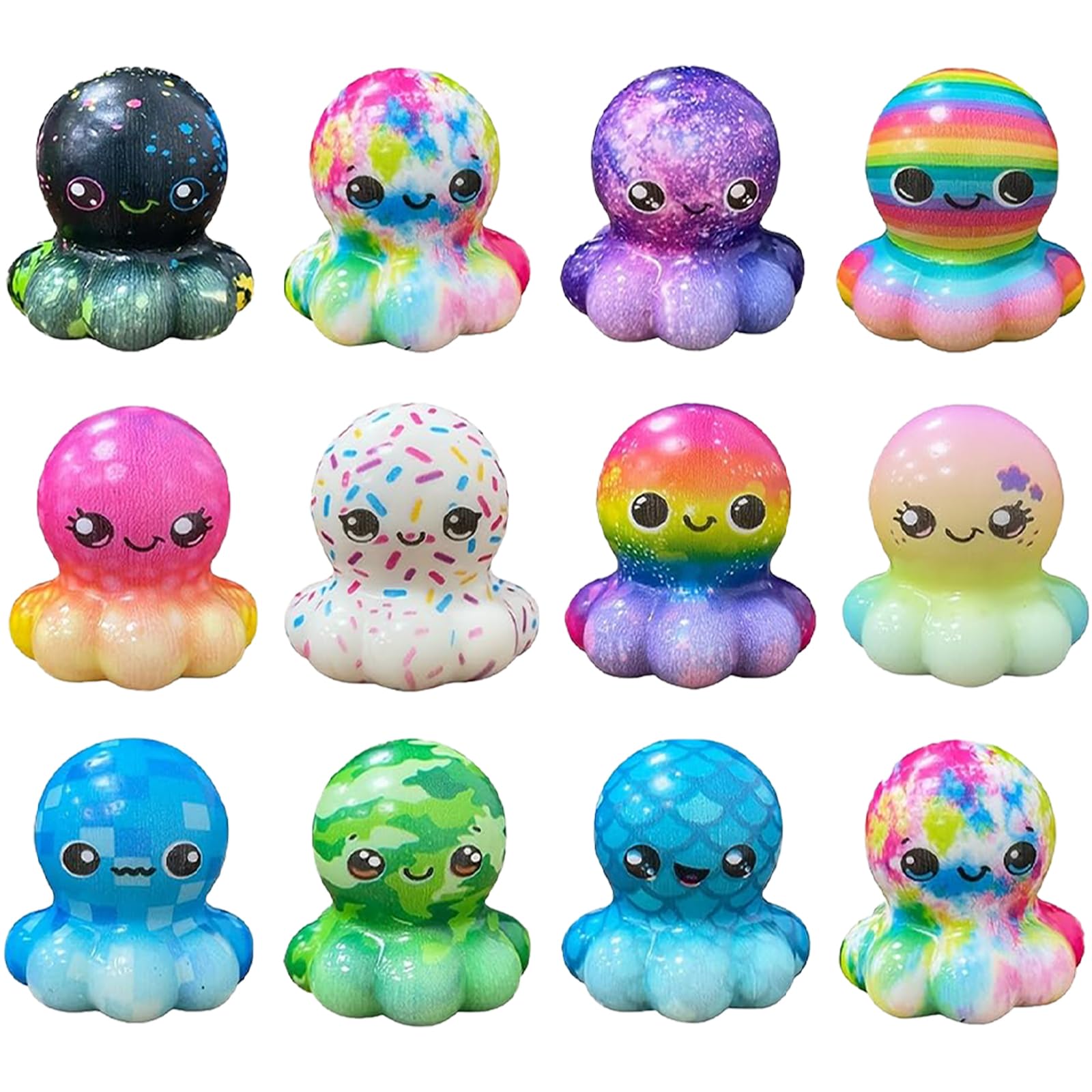 Fidget Ornaments, Kawaii Mini Octopus, Stress Relief, Improving Focus, Stress Ornaments for Party Birthday Gift Party Bag Fillers