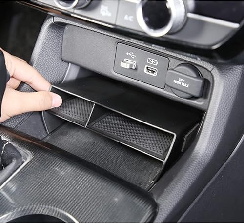 Miniatura 8 de Xotic Tech - Organizador de consola central de 2 capas para interior negro, bandeja de bolsillo compatible con Honda Civic de 11 generación 2022,