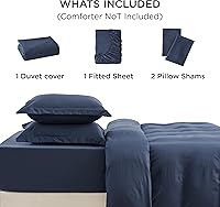 Vista 340 de Bedsure - Juego de ropa de cama de 2 piezas con 1 funda de edredón y 1 funda de almohada, extrasuave, prelavado, con cremallera, sin edredón