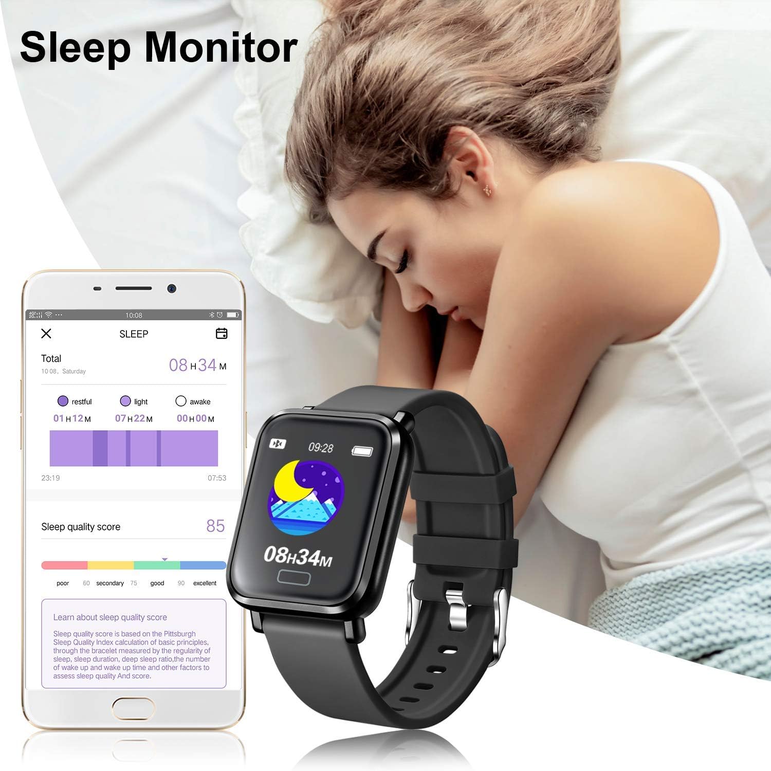 Tipmant Smartwatch Orologio Fitness Uomo Donna Bambini Cardiofrequenzimetro  da Polso Impermeabile IP68 Orologio Contapassi Pressione Sanguigna Fitness  Tracker per Android iPhone Samsung Huawei Xiaomi : Amazon.it: Elettronica