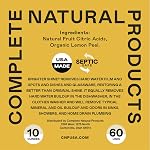 Brillant - 60 Utilisations Natural Lave-vaisselle citron Additif & Nettoyeur d'acide citrique, Détergent des taches d'eau dure