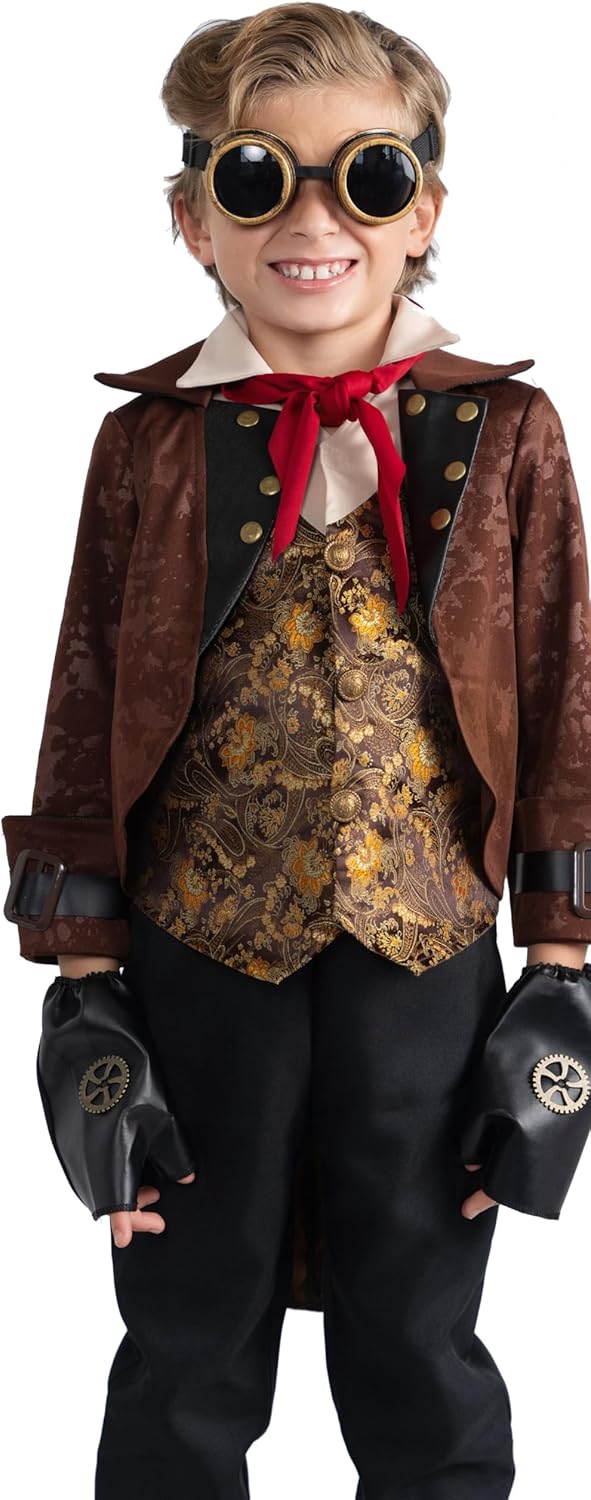 Dress Up America Steampunk Costume for Boys - Victorian Steam Punk Costume Set for Kids