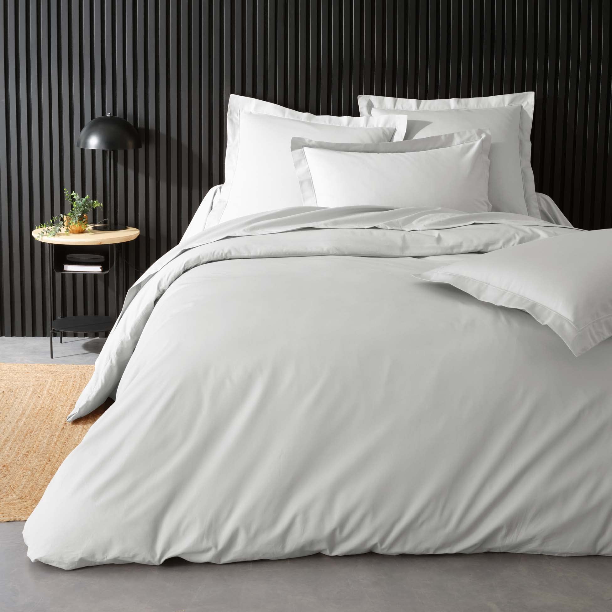 douceur d'intérieur, Percale Cotton Duvet Cover (260 x 240 cm) - White, Housse De Couette 260 x 240 cm - Image 3