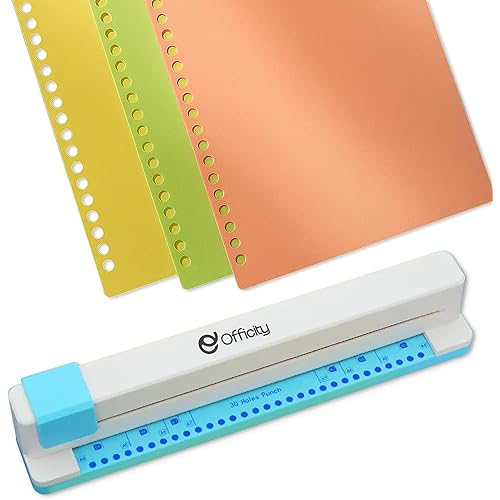 Binding System, Manual Desktop Binding Punch, 30 Hole Paper Punch for Crafting A4, B5, A5, B6, A6, B7, A7, Spiral Binding Machine Alternative (Insert Spirals Manually) for Office, School, and Home