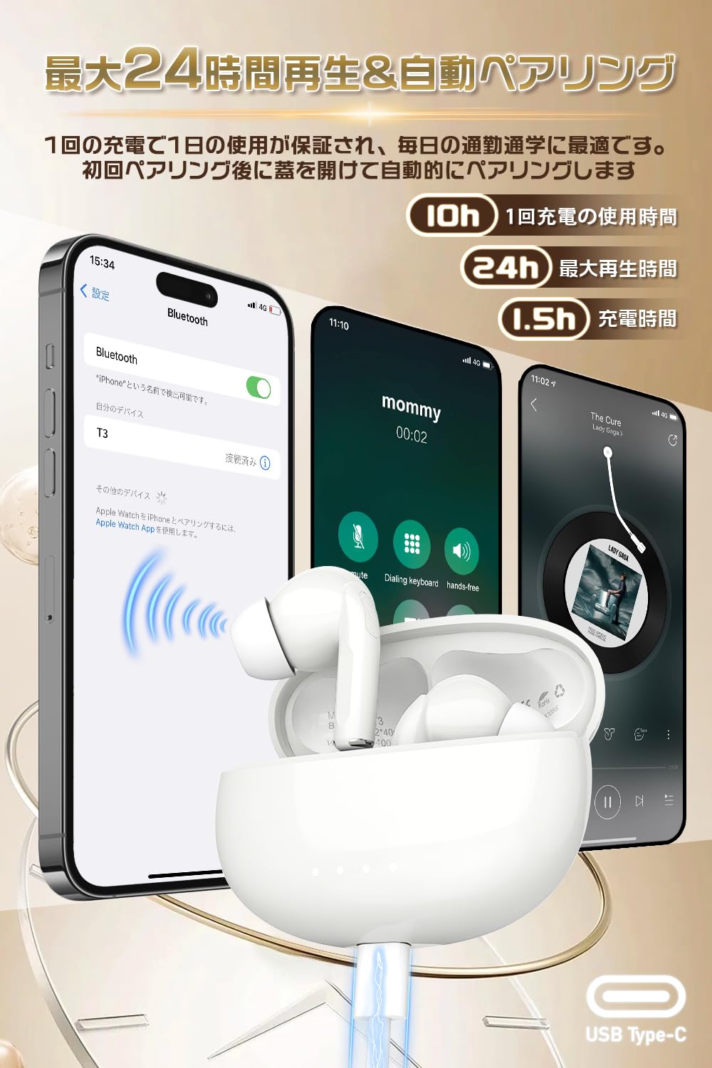 Amazon.co.jp: イヤホン Bluetooth ノイズキャンセリング 【2026年最