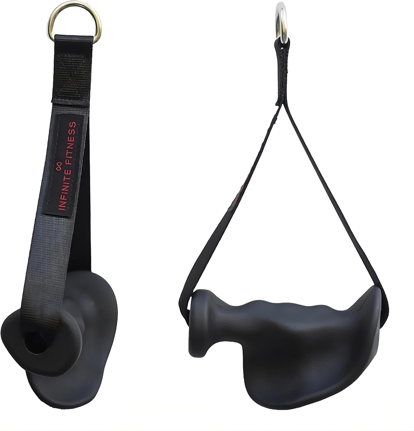 Infinite Fitness Ergonomic Triceps Rope, Bicep Curl, Pull Down Attachment, Non-Slip Rubber Grip Handles, LAT Pulldown Cable Machine Attachments, Muscle Training – Home