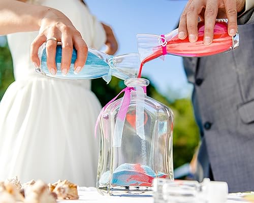 Miniatura 5 de Libima 6 botellas de arena de color arena de 9 onzas para niños, kit de manualidades y manualidades para dibujar cajas de arena de boda, colección