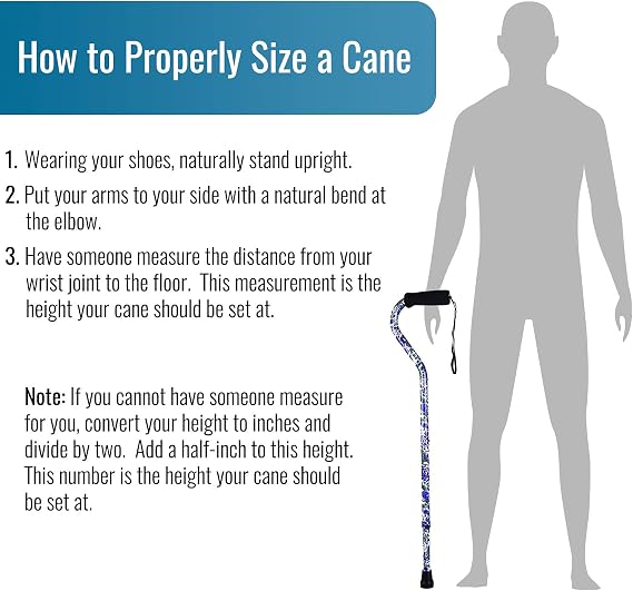 DMI Adjustable Designer Cane with Offset Handle