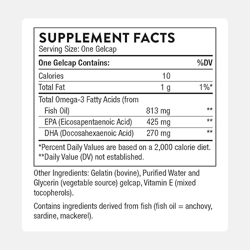 Miniatura 2 de Thorne Super EPA - Suplemento de ácidos grasos omega-3 EPA 425 mg y DHA 270 mg - Apoya el corazón el cerebro el cardiovascular las articulaciones y