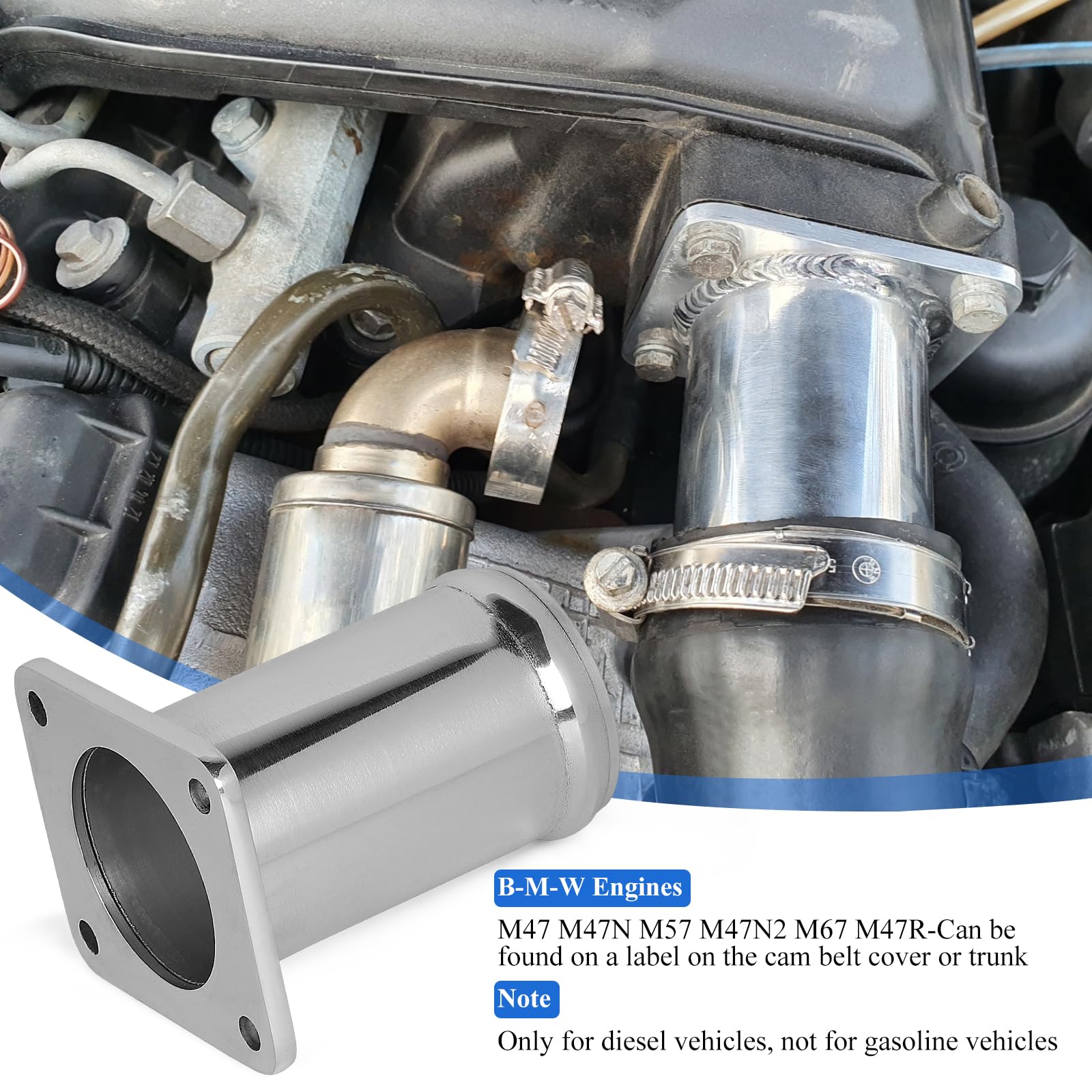 Kit Valvola EGR Delete Per BMW Diesel - Compatibile Con Serie 1,3,5,7, X3, X5, X6 Modelli 1997-2010 - Foto 2