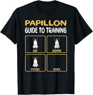Funny Papillon Guide To Training Dog Obedience Trainer T-Shirt