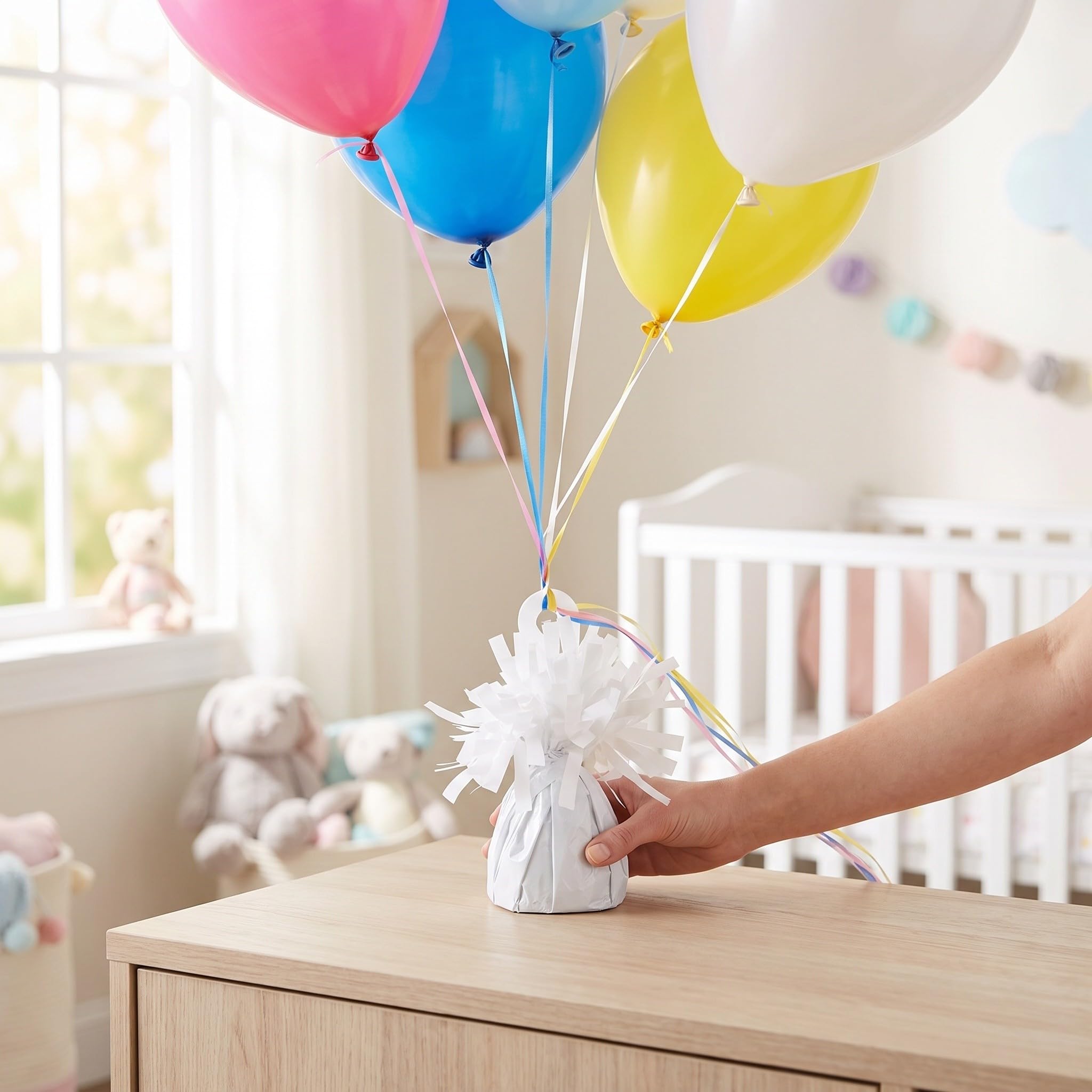 SOLUSTRE 8 szt. obciążników do balonów imprezowych, dekoracyjna podstawa do balonów na urodziny, wesele, baby shower i stół do dekoracji imprezowych, 0,37 funta/170 g