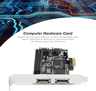 SATA PCI Express Controller Card, PCIe to 3Gb/s SATA ESATA IDE Controller Expansion Card Adapter, Support for RAID