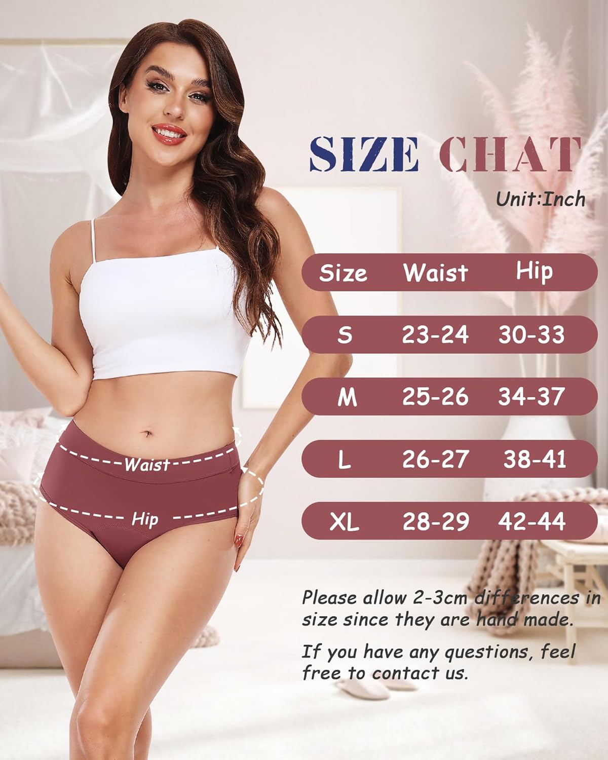 Period Underwear for Women Heavy Flow, High Absorbency Leakproof Panties Postpartum Menstrual Incontinence Underwear - Image 8