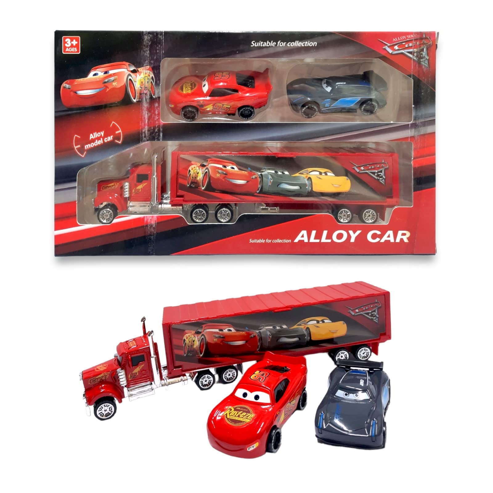 PARTY TIME - 3 Pieces Cars Set with Mack Uncle Truck Toy Car Set Kids Gift