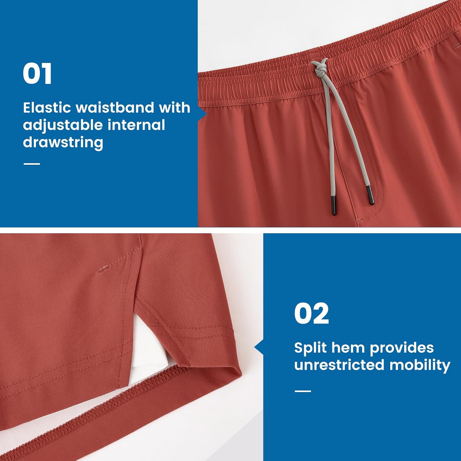 maamgic Gym Shorts for Men 7 inch Inseam with Liner Stretch 2 in 1 Workout Shorts Men Quick Dry Athletic Running Shorts