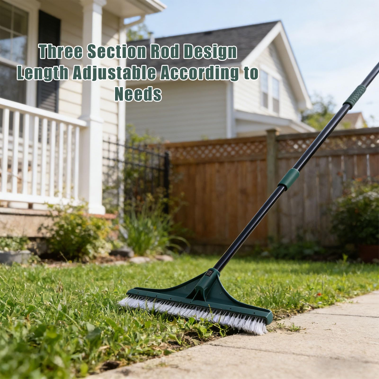 Rastrillo de Césped Artificial, Cepillo Eficiente y Fácil de Limpiar, Escoba, Rastrillo de Hojas para Uso en Jardín, Plástico, 32,91 Oz
