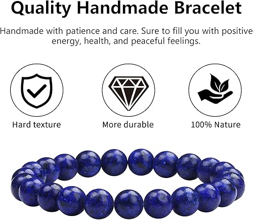 Miniatura 4 de GIEIWIW Healing Bracelet for Women Anxiety Crystal Bracelet Chakra Beaded Bracelets Calming Stretch Bracelet Rose Quartz Crystals Healing Stones