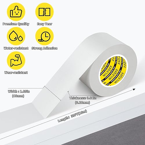 Miniatura 9 de MILEQEE Cinta de sellado de ventana de conducto de tela para invierno, 2.75 pulgadas x 66 pies, cinta aislante de sellado para ventanas y puertas,