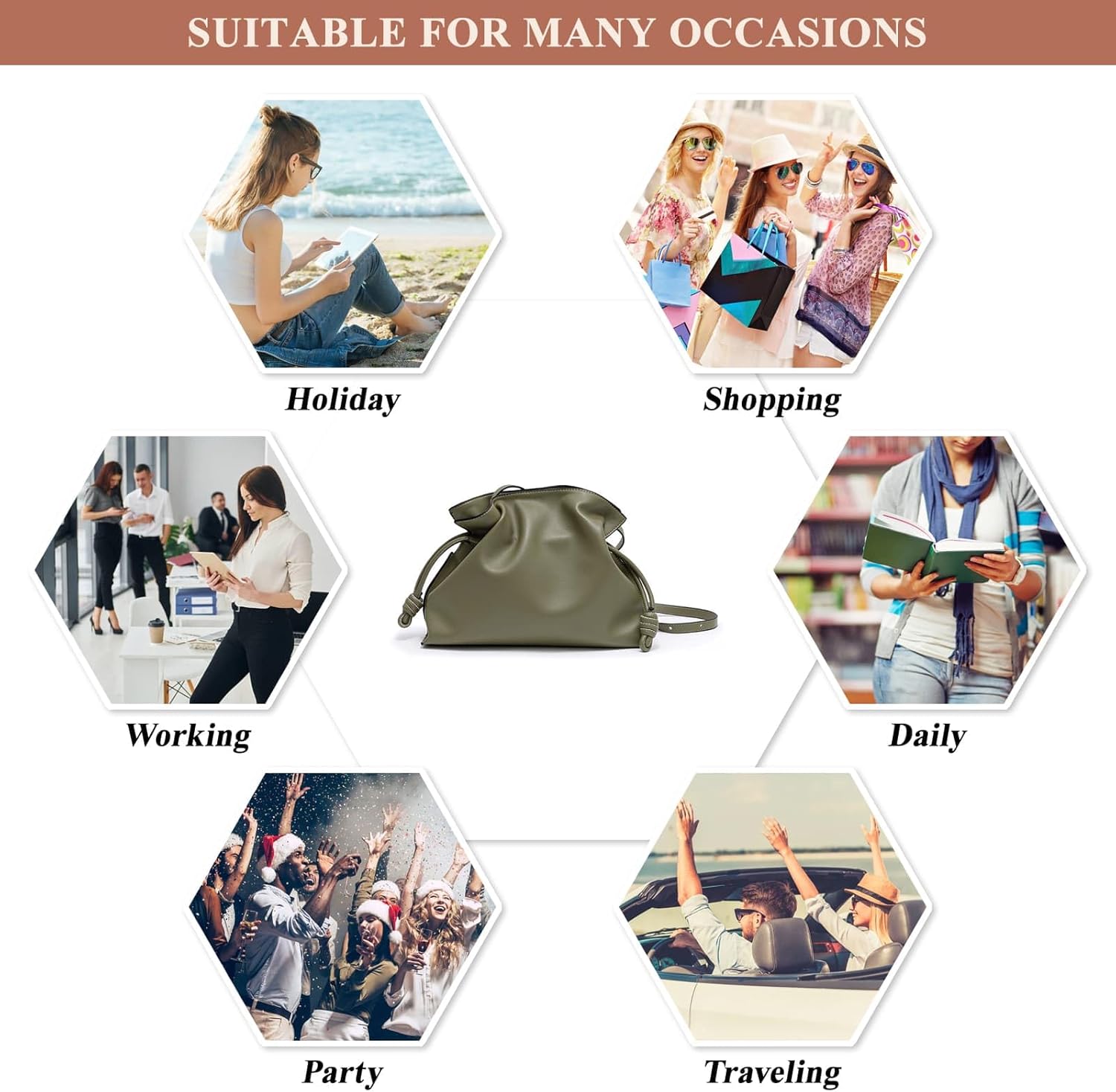 Soft Cloud Crossbody Bags for Women Designer Shoulder bags Purse and Handbags Fashion Magnetic Button Dumpling Bag，bag1030OWOISS